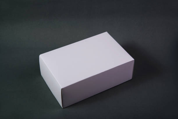 istock Empty Package white cardboard box or tray  for product on grey background. 944401656