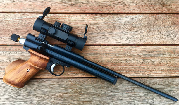 istock Target style air pistol with sight 944405078