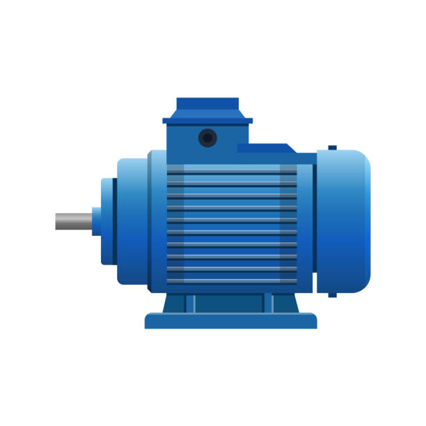 Industrial Electric Motor Stock Illustration - Download Image Now - Electric  Motor, Generator, Electricity - iStock