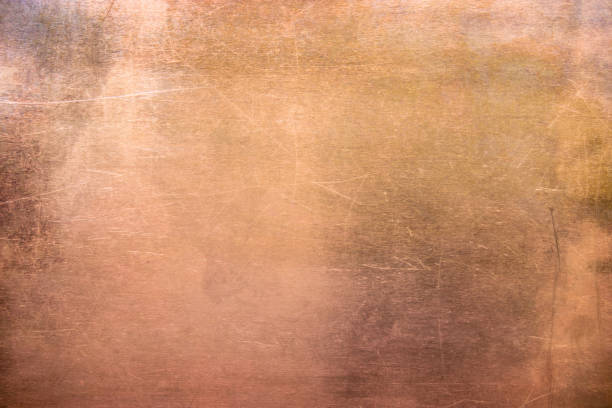 Vintage bronze or copper plate, non-ferrous metal sheet as background pattern copper or bronze, non-ferrous metal texture bronze colored photos stock pictures, royalty-free photos & images