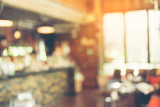 istock blurry background of coffee cafe with vintage light tone 944411950