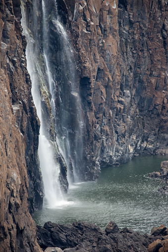 Victoria Falls (aka Mosi-oa-Tunya - The Smoke that Thunders) down to a trickle during dry season.