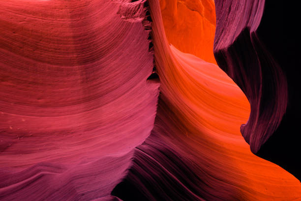 istock Layered sand curves of the Lower Antelope Canyon in Page Arizona create real visual masterpieces of nature 944425654