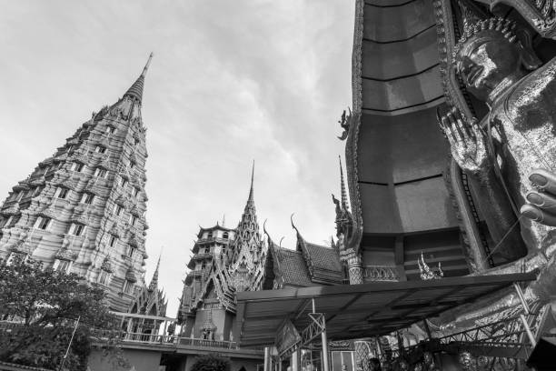 istock black and white of Thai temple 944444636