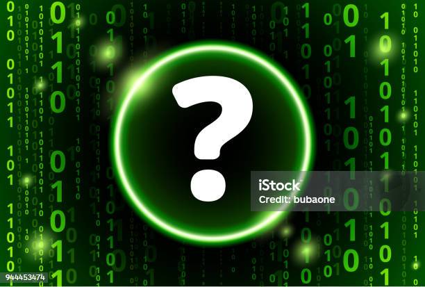 Question Mark Binary Code Vector Pattern Background Stock Illustration ...