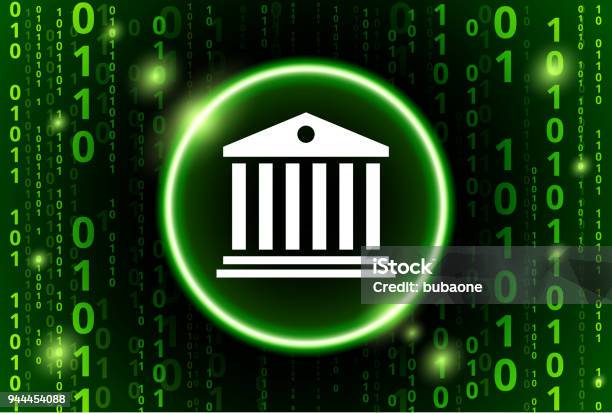 Encoding Bank Graphic Bank Building Binary Code Vector Pattern Background Stock Illustration ...