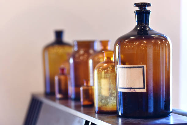 istock Vintage medicine bottles in abandoned pharmacy 944465030