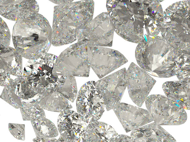 istock Diamonds or gemstones isolated on white background 944474640