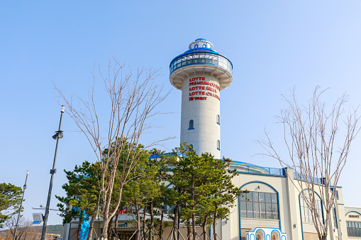 Busan, South Korea - March 27, 2018 : Facade of LOTTE Premium Outlet, Dong Busan