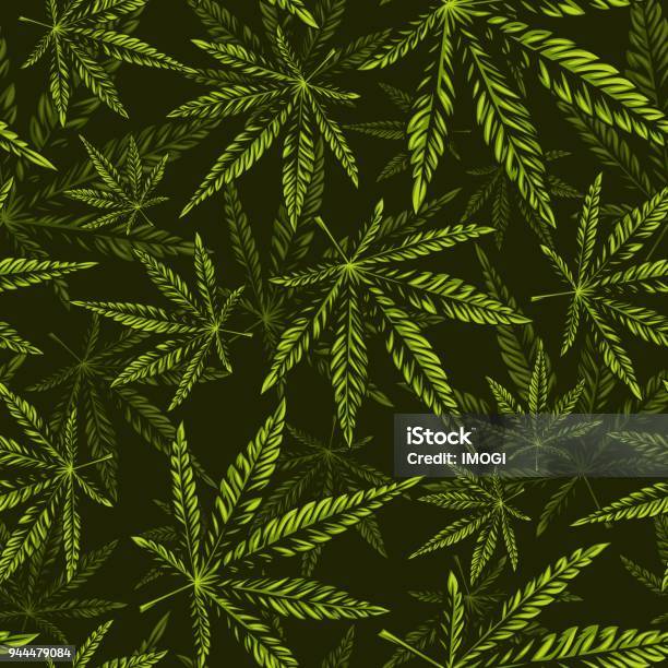 Marijuana Vector Pattern Seamless Cannabis Pattern Stock Illustration - Download Image Now ...