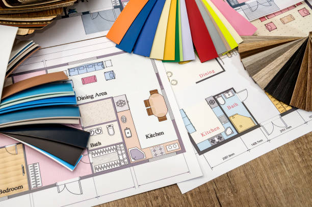 istock concept, home plan and color palette 944487348