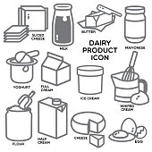 istock DAIRY PRODUCT ICON 944490468