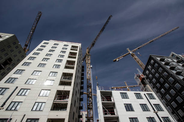 istock Tower crane on construction site in Stockholm (Sweden) 944498234