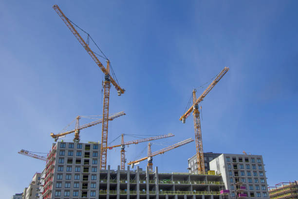 istock Tower crane on construction site in Stockholm (Sweden) 944498464