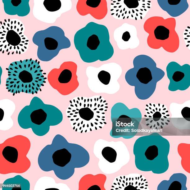 Seamless Floral Pattern Pastel Texture With Flowers For Fabric Wrapping Textile Wallpaper Apparel Vector Illustration Stock Illustration - Download Image Now