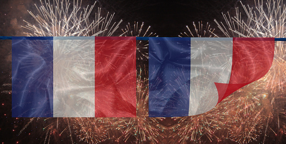 Fireworks  French flag  July 14th