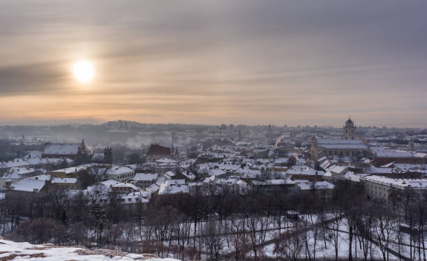 istock Vilnius old town in at winter sunrise 944507718