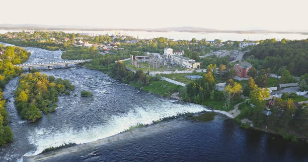istock Aerial View from Drone of Rough River 944511346