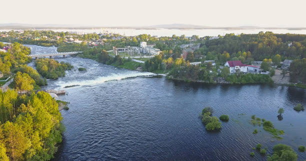 istock Aerial View from Drone of Rough River 944511364