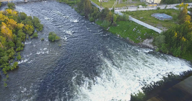 istock Aerial View from Drone of Rough River 944511396