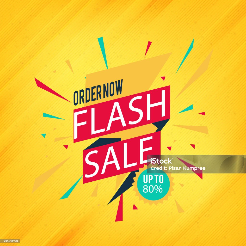 Pedido de venda agora Flash pronto para 80% fundo laranja Vector imagem - Vetor de Liquidação - Evento Comercial royalty-free