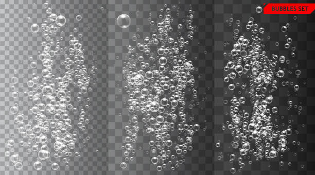 istock Set of bubbles under water isolated vector illustration on transparent background. 944527776