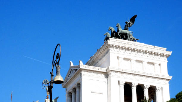 istock tracking shot on Vittoriano's monument from behind, Piazza Venezia, Rome 944530444