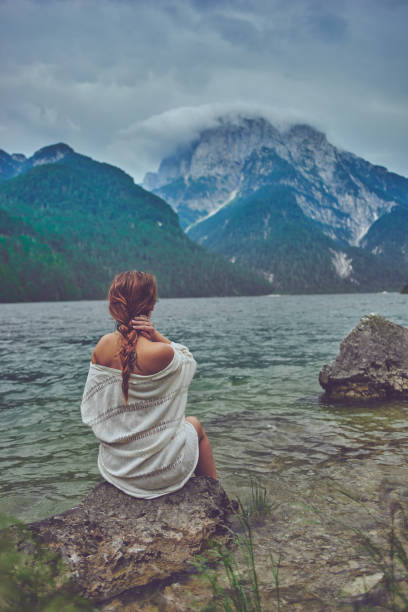 istock Lady at the lake 944530722