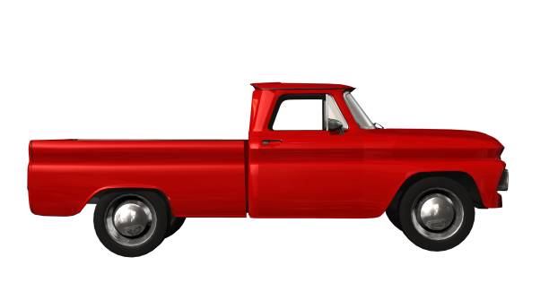 istock A red classic  Pickup Truck isolated on white background 944534786
