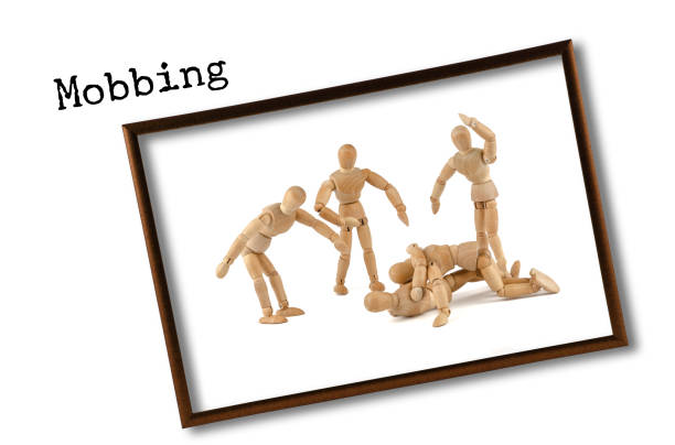 istock wooden mannequin problem ideas - mobbing with beating - bullied by other children? 944535684
