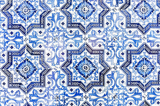 istock Great for textures Andalusia style wall Azulejos tiles background 944535846