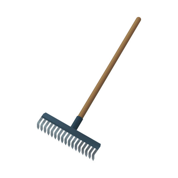 istock Tool for horticulture, agriculture, farming. Soil cultivator, rake for cultivating the land. Vector illustration isolated on white background. 944536210