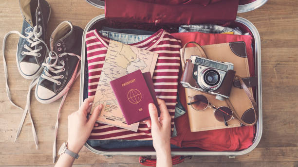 istock Travel suitcase preparing concept 944539290