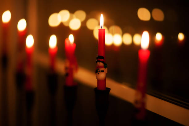 istock Golden light of candle flame 944542954