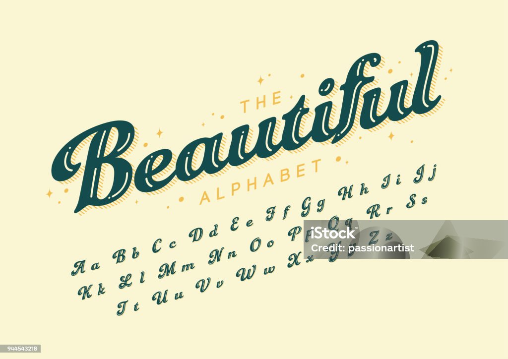 Cursive Alphabet Stock Illustration - Download Image Now - Alphabet ...