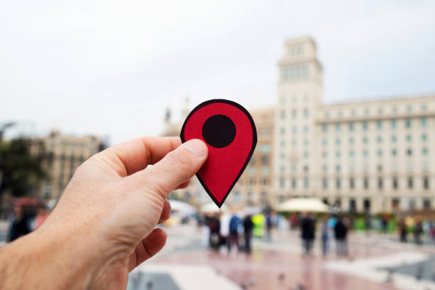 istock man with red marker in Placa Catalunya, Barcelona 944546024