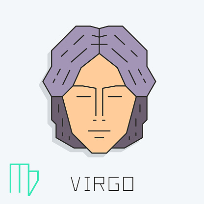 Virgo zodiac sign, horoscope symbol, vector illustration