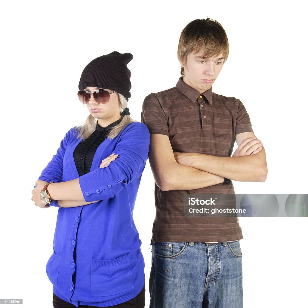 Triste Jovem casal - Foto de stock de Adolescente royalty-free