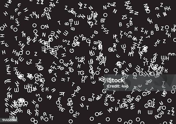 Abstract Broken Typography Cg Stock Photo - Download Image Now - Alphabet, Text, Abstract