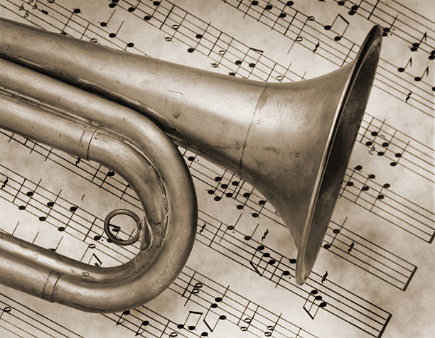 Music sheet. Photography made with colored filters in the flash