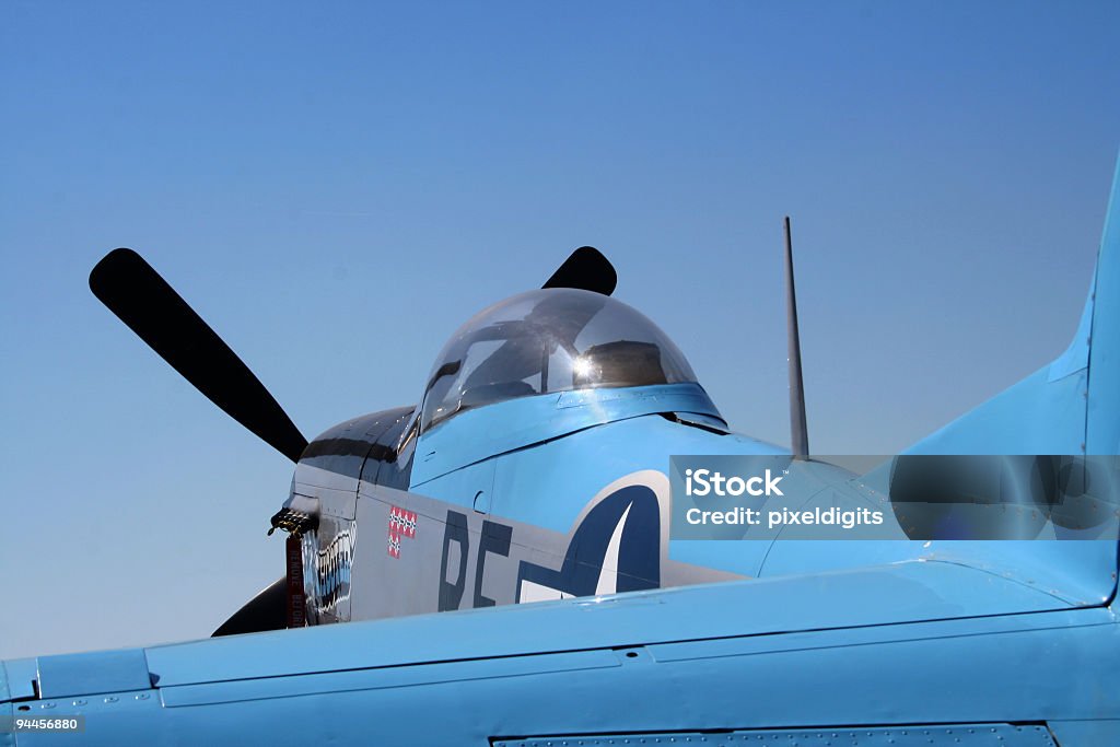 Wild Blue Yonder - P-51 Mustang  Airplane Stock Photo