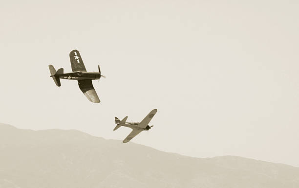 istock War Stories - A Corsair and Zero Mix it up 94456886