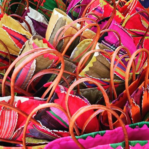 istock Colourful shopping baskets abstract 944569304
