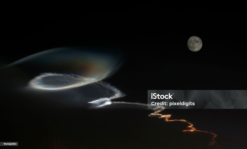 Mond-Trail - Lizenzfrei Rakete Stock-Foto