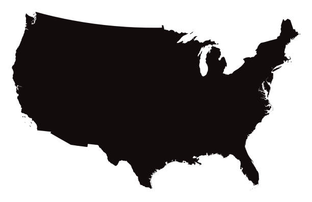 Detailed Map of the United States of America Vector of Highly Detailed Map of the United States of America- The url of the reference file is : https://www.cia.gov/library/publications/the-world-factbook/graphics/ref_maps/pdf/united_states.pdf united states map outline stock illustrations