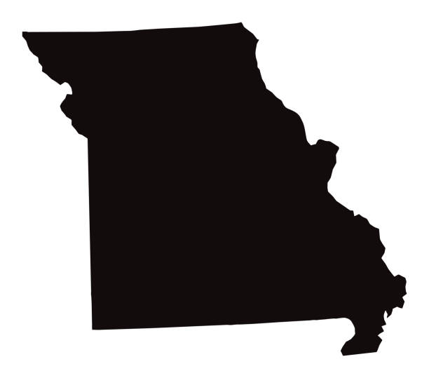 Detailed Map of Missouri State vector art illustration