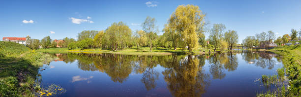 istock Pskov Park on the river bank in Pskov 944571030