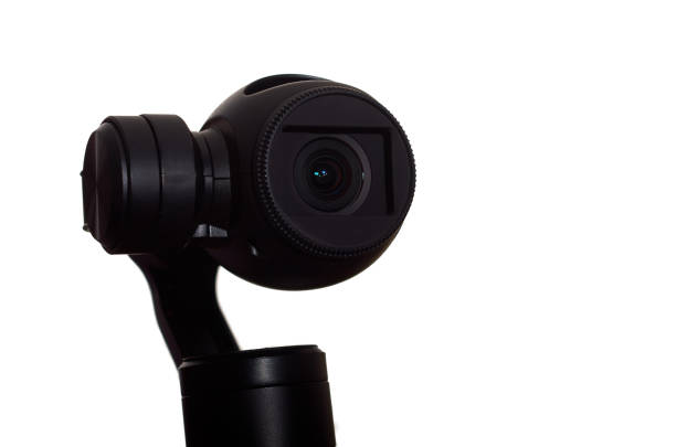 istock Close up of an action 4K video camera on a white background. 944573238