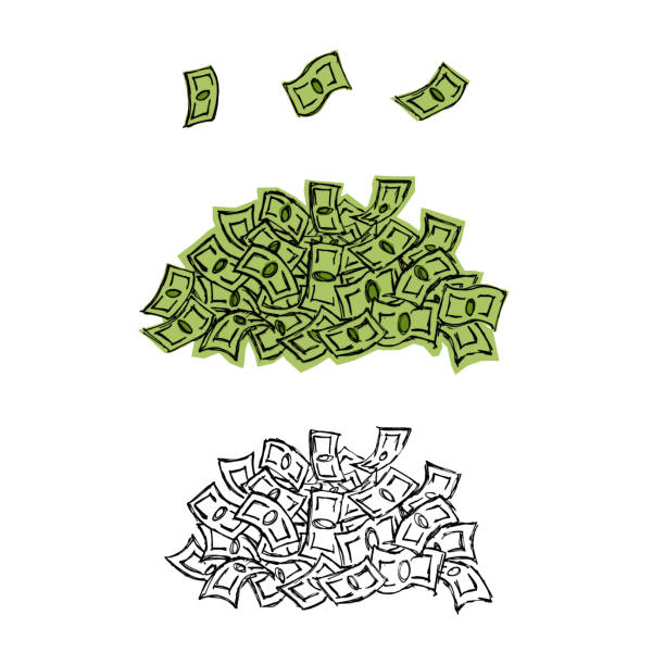 Bundle of Money vector art illustration