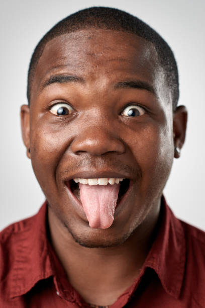 istock Studio portrait of African man making a fun silly face 944577610